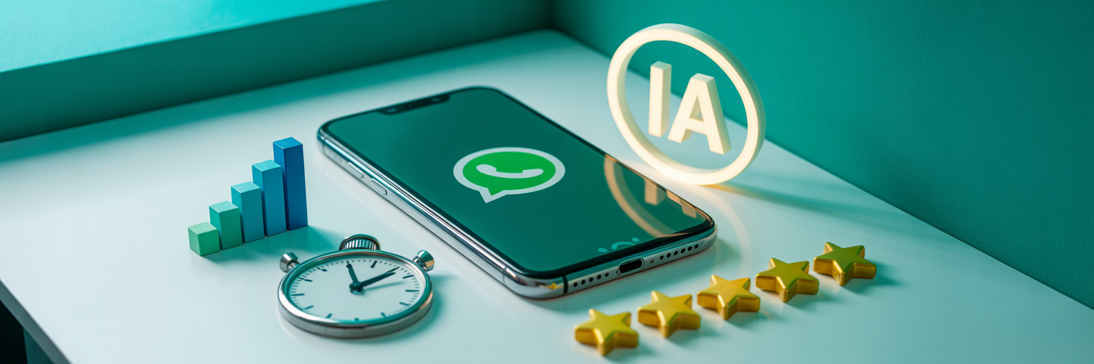 Métricas de atendimento monitoradas com IA para otimizar resultados no WhatsApp