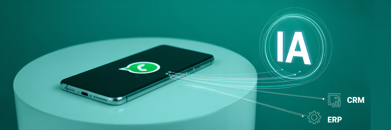 Saiba como conectar agentes de IA ao WhatsApp integrando dados em tempo real com CRM e ERP