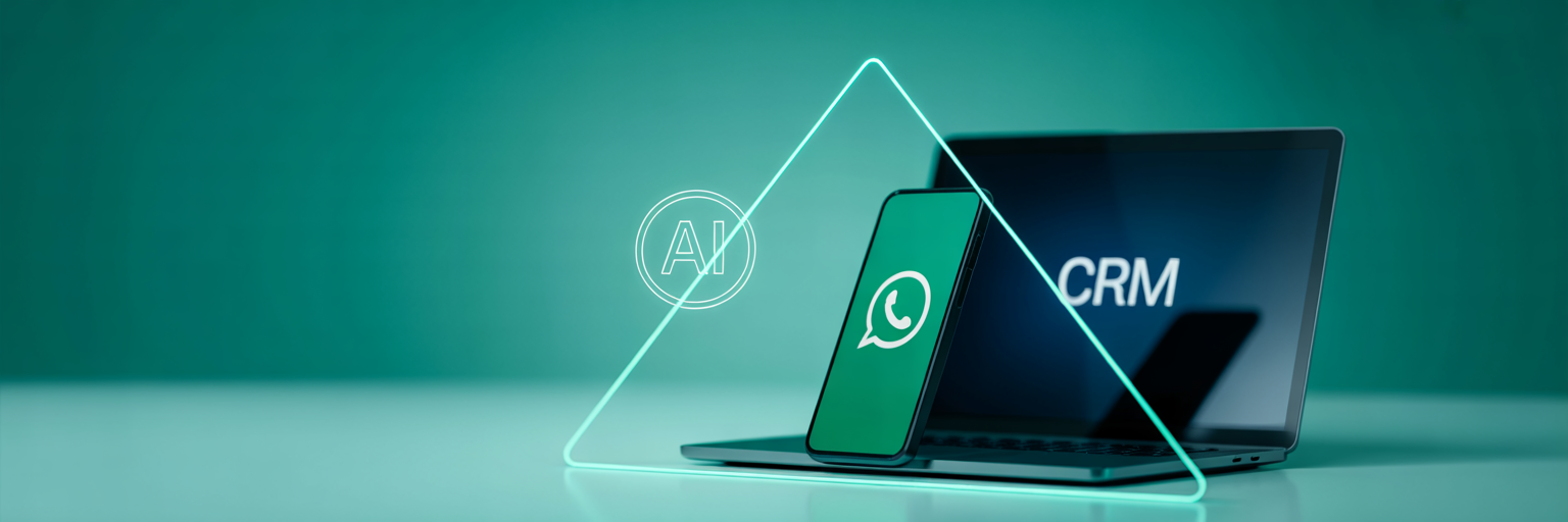 IA integrada ao WhatsApp e CRM para gerar um funil de vendas automatizado e previsível.