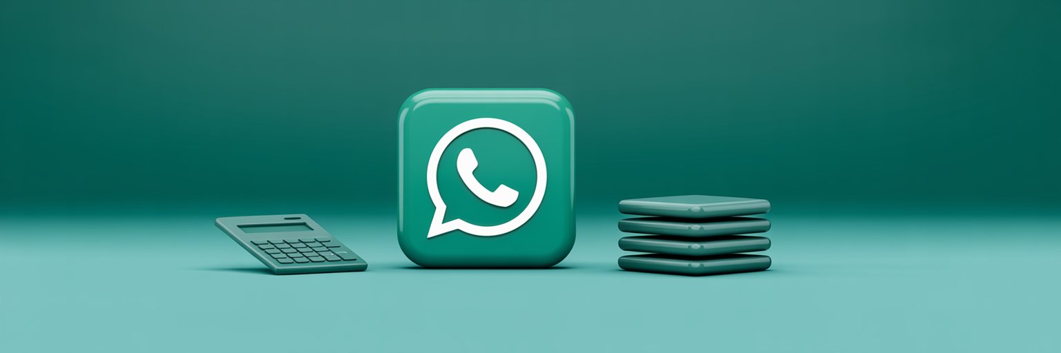 Fórmula de custo da WhatsApp API com variáveis que impactam volume, categorias e cobrança